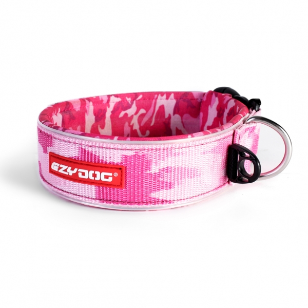 EzyDog Neo Wide Hundehalsband Extrabreit Pink Camo